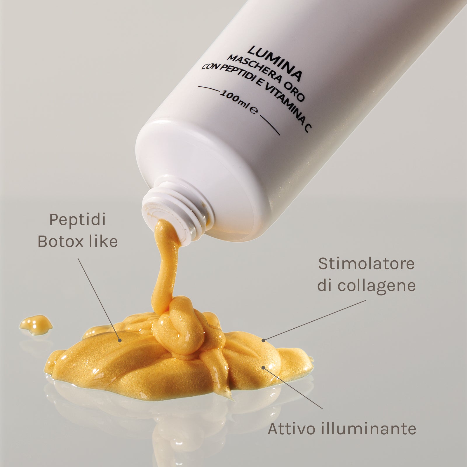 LUMINA – Maschera Oro con Peptidi e Vitamina C